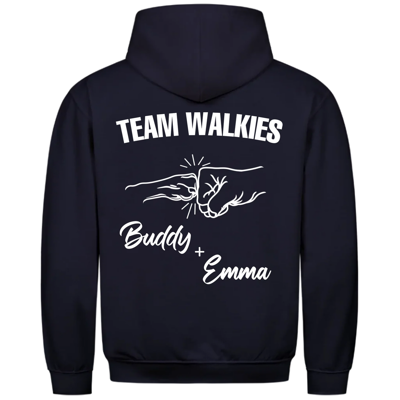 Team Walkies – Personalized Premium Hoodie with Custom Backprint