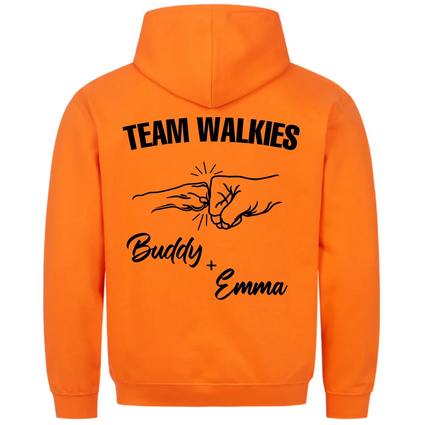 Team Walkies – Personalized Premium Hoodie with Custom Backprint