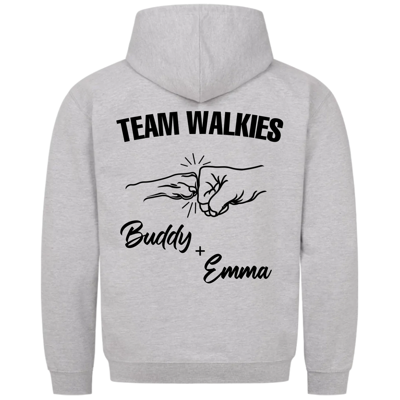 Team Walkies – Personalized Premium Hoodie with Custom Backprint