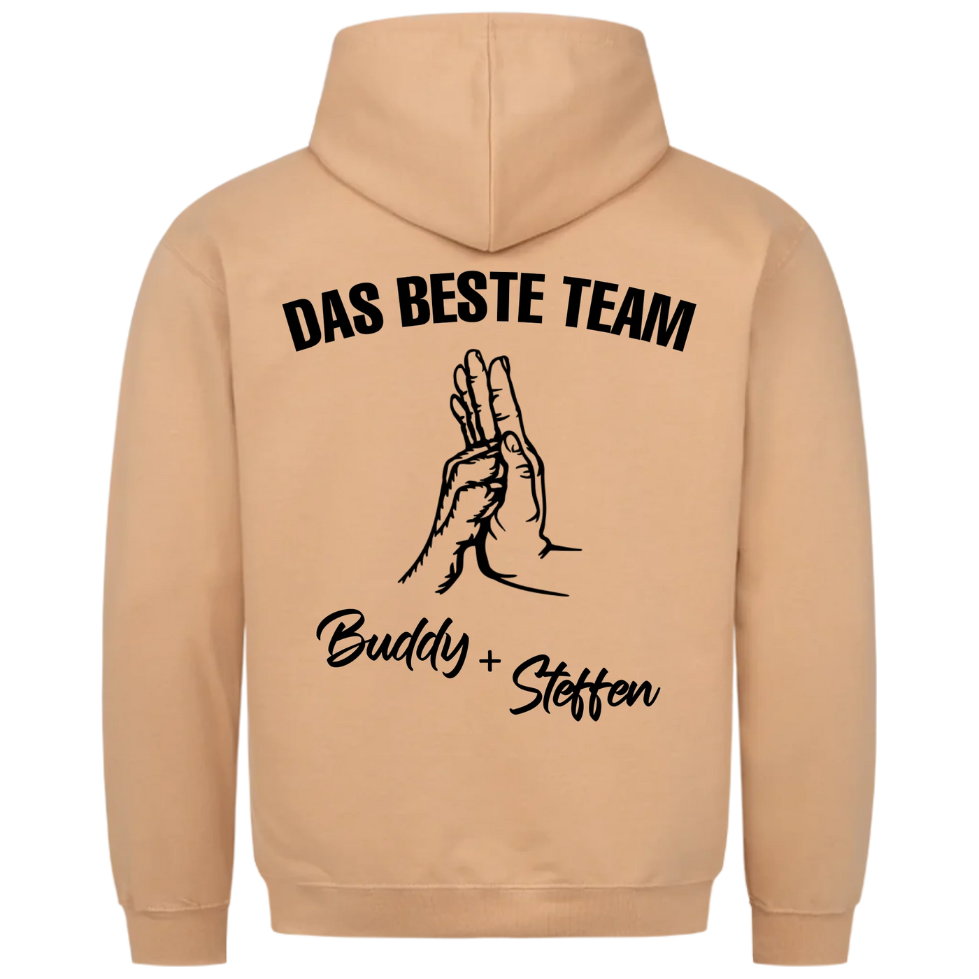 Das beste Team - Personalisierbarer Unisex Hoodie Rückendruck