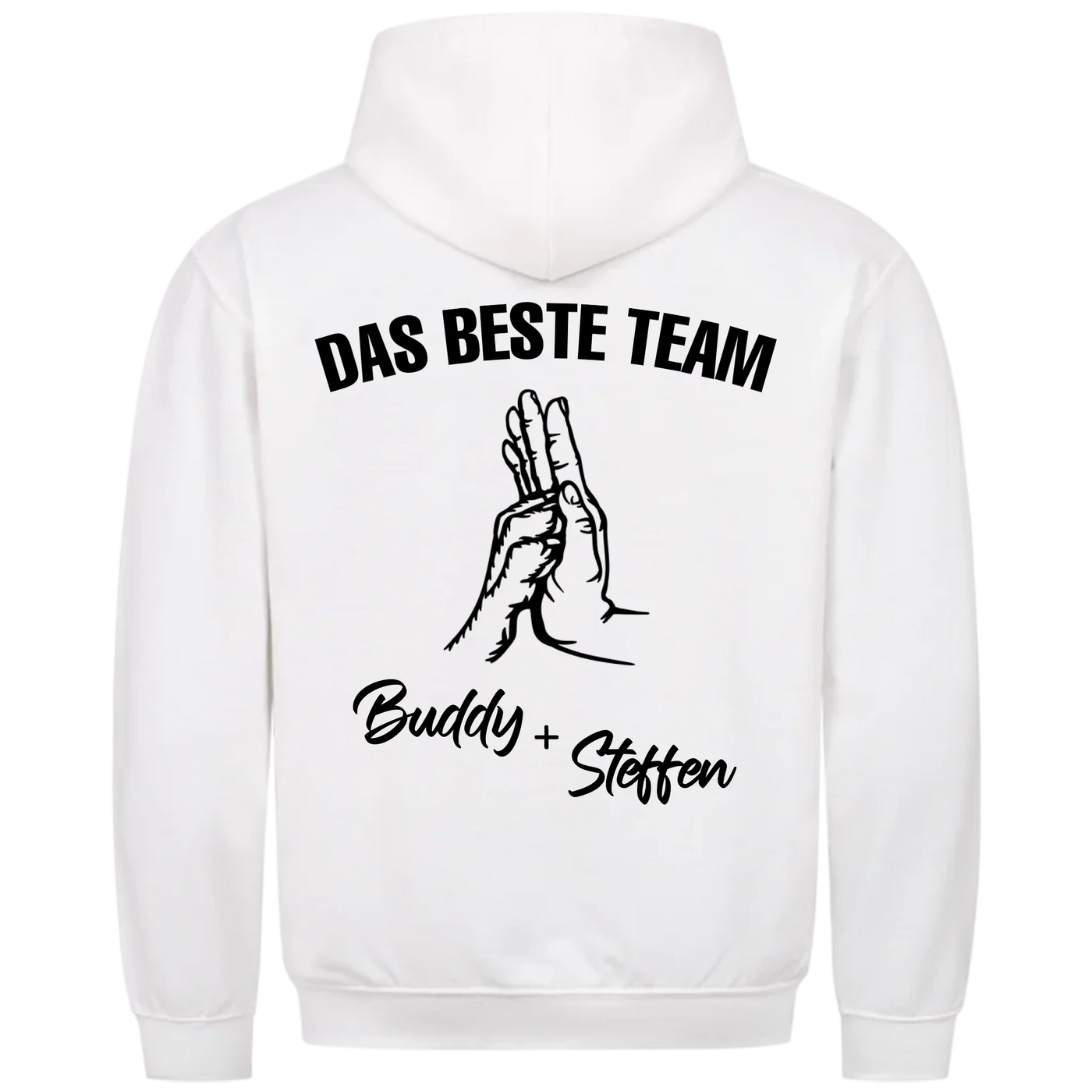 Das beste Team - Personalisierbarer Unisex Hoodie Rückendruck