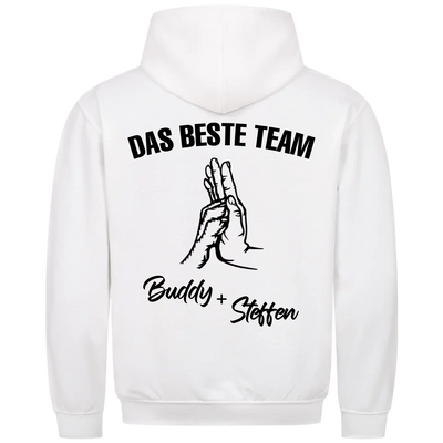 Das beste Team - Personalisierbarer Unisex Hoodie Rückendruck