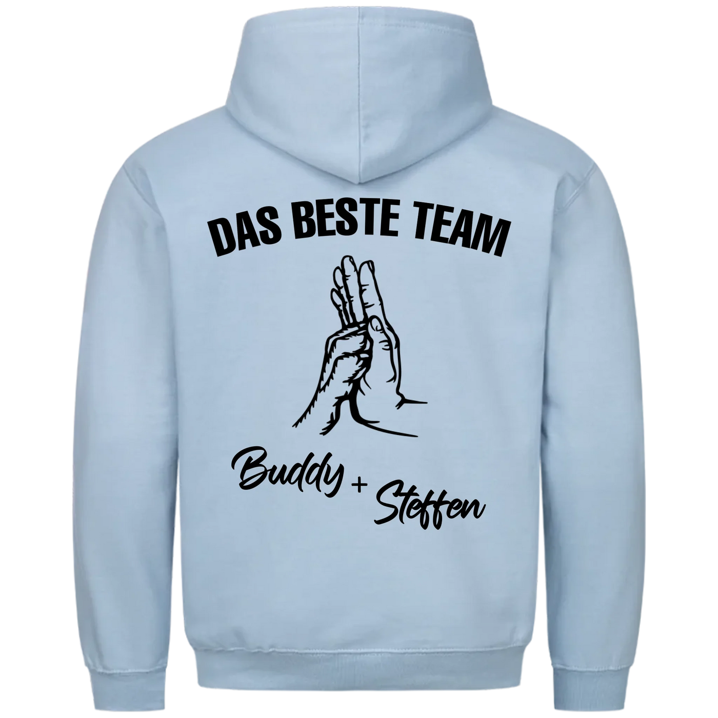 Das beste Team - Personalisierbarer Unisex Hoodie Rückendruck