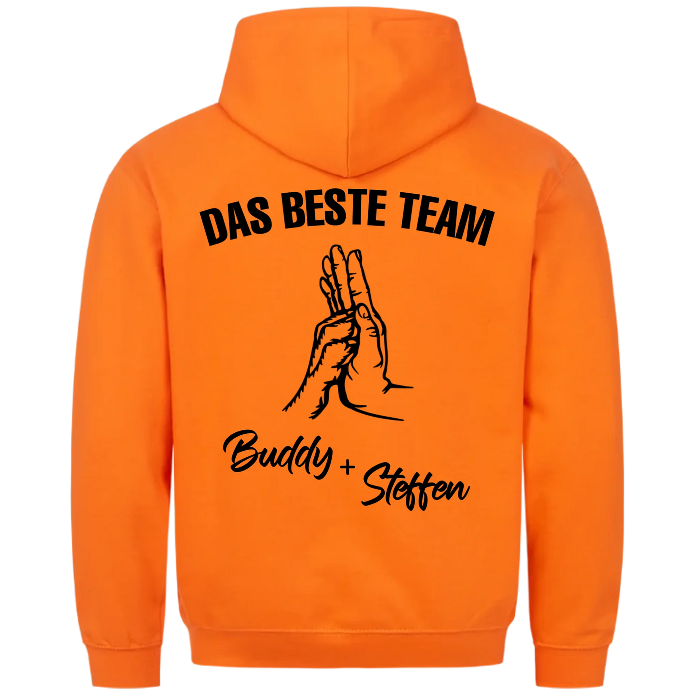 Das beste Team - Personalisierbarer Unisex Hoodie Rückendruck