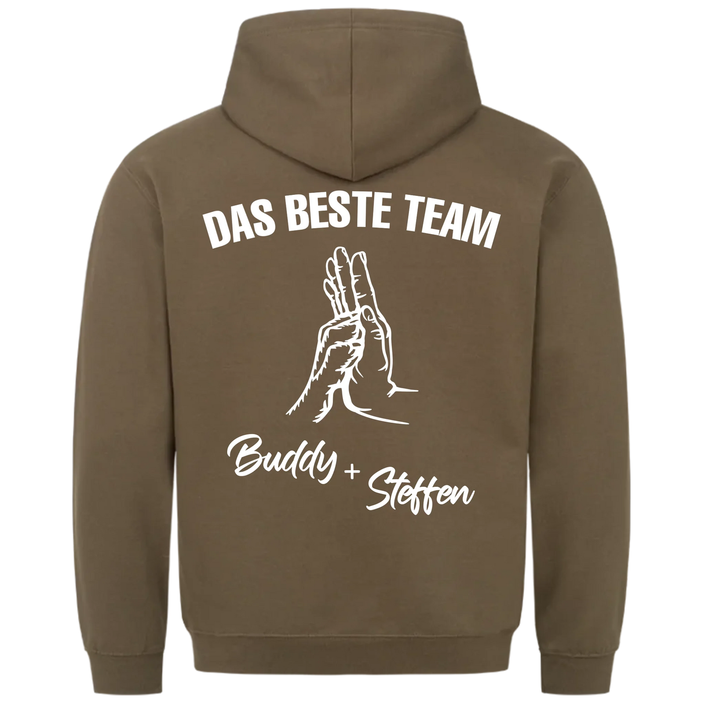 Das beste Team - Personalisierbarer Unisex Hoodie Rückendruck