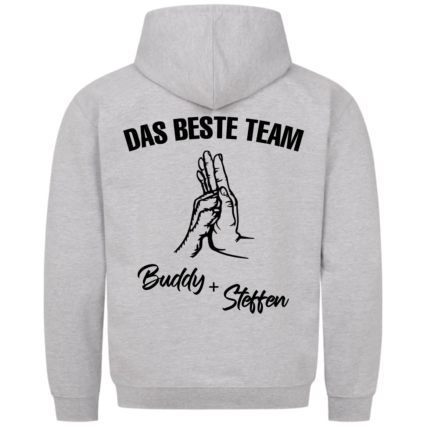 Das beste Team - Personalisierbarer Unisex Hoodie Rückendruck