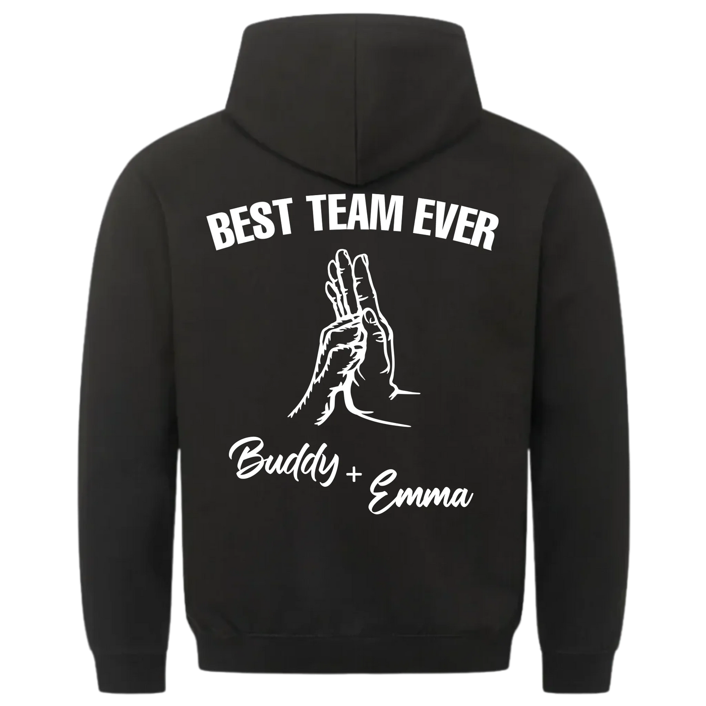 Best Team Ever – Personalized Unisex Hoodie with Custom Backprint