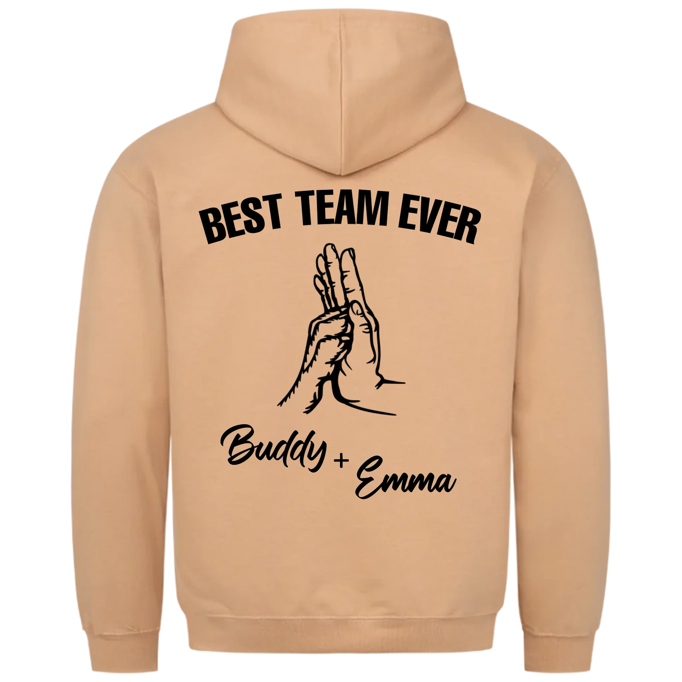 Best Team Ever – Personalized Unisex Hoodie with Custom Backprint