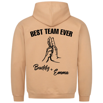 Best Team Ever – Personalized Unisex Hoodie with Custom Backprint