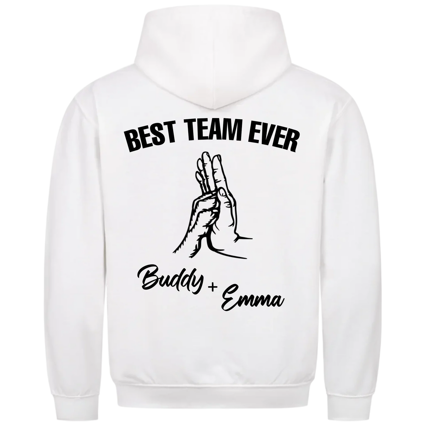 Best Team Ever – Personalized Unisex Hoodie with Custom Backprint