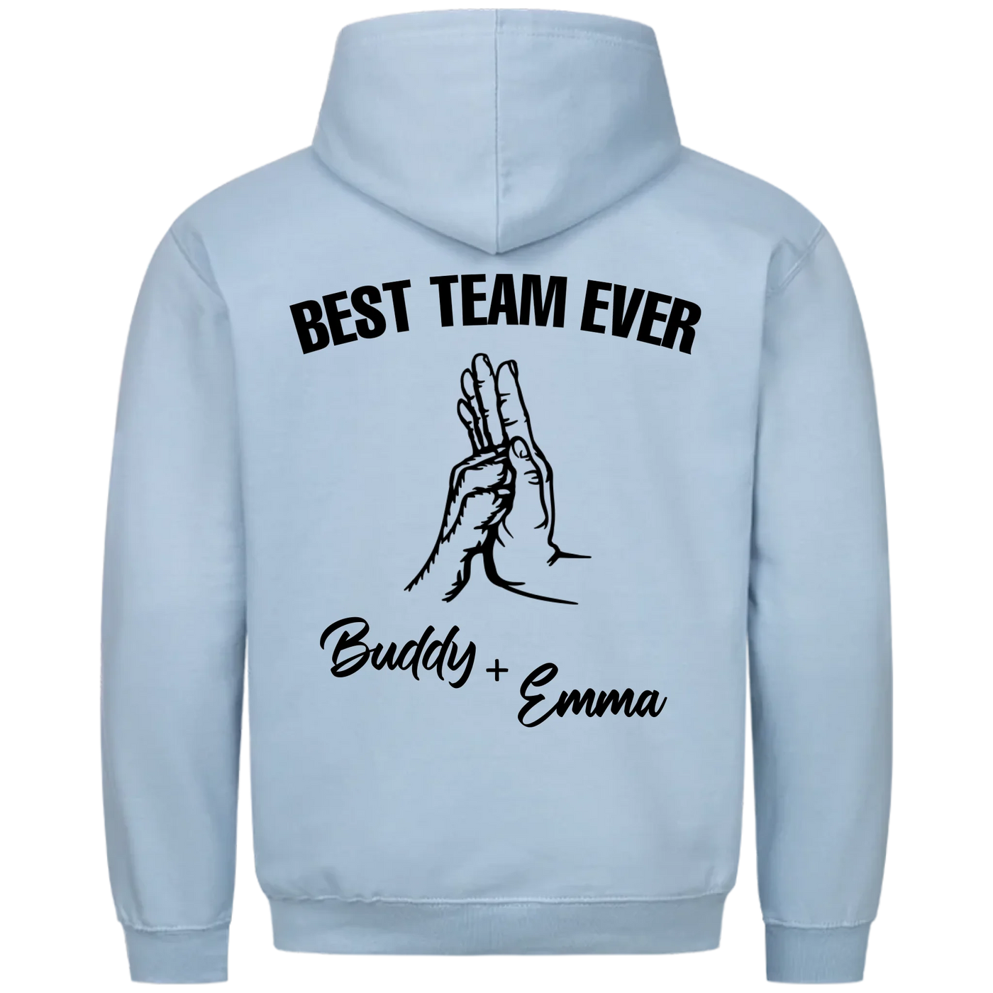 Best Team Ever – Personalized Unisex Hoodie with Custom Backprint