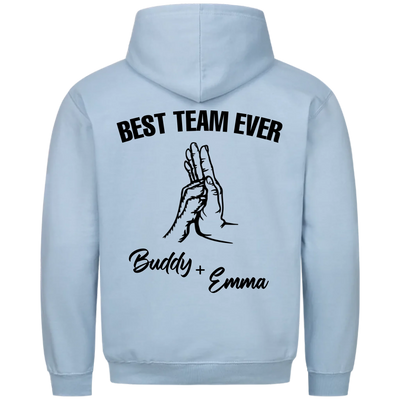 Best Team Ever – Personalized Unisex Hoodie with Custom Backprint