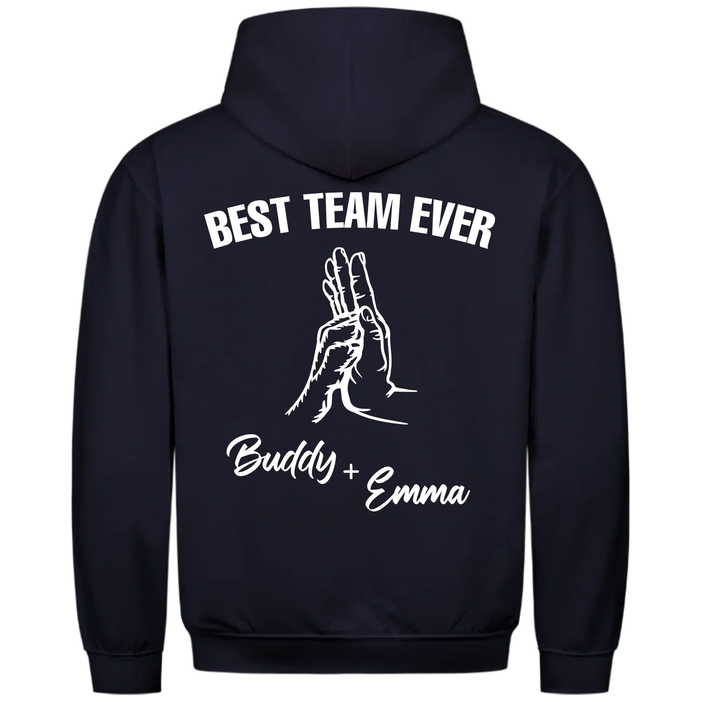 Best Team Ever – Personalized Unisex Hoodie with Custom Backprint