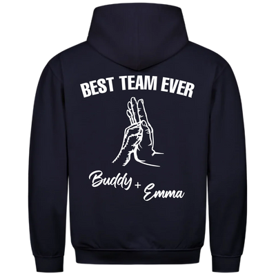 Best Team Ever – Personalized Unisex Hoodie with Custom Backprint