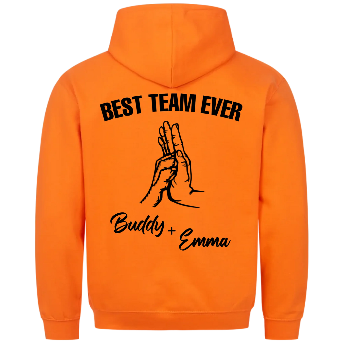 Best Team Ever – Personalized Unisex Hoodie with Custom Backprint