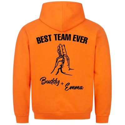 Best Team Ever – Personalized Unisex Hoodie with Custom Backprint