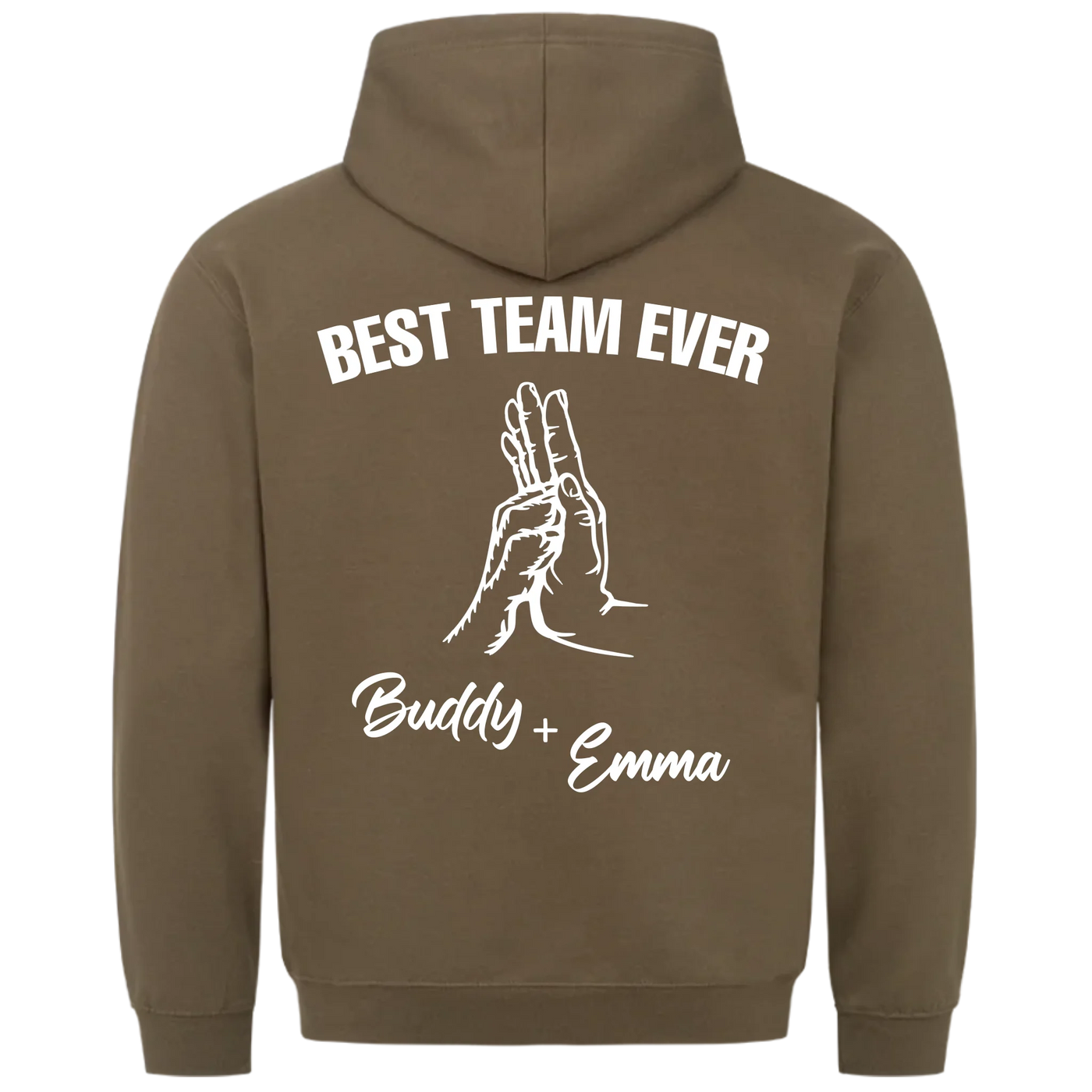 Best Team Ever – Personalized Unisex Hoodie with Custom Backprint