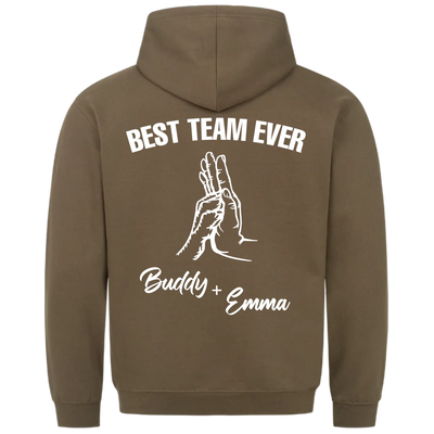 Best Team Ever – Personalized Unisex Hoodie with Custom Backprint