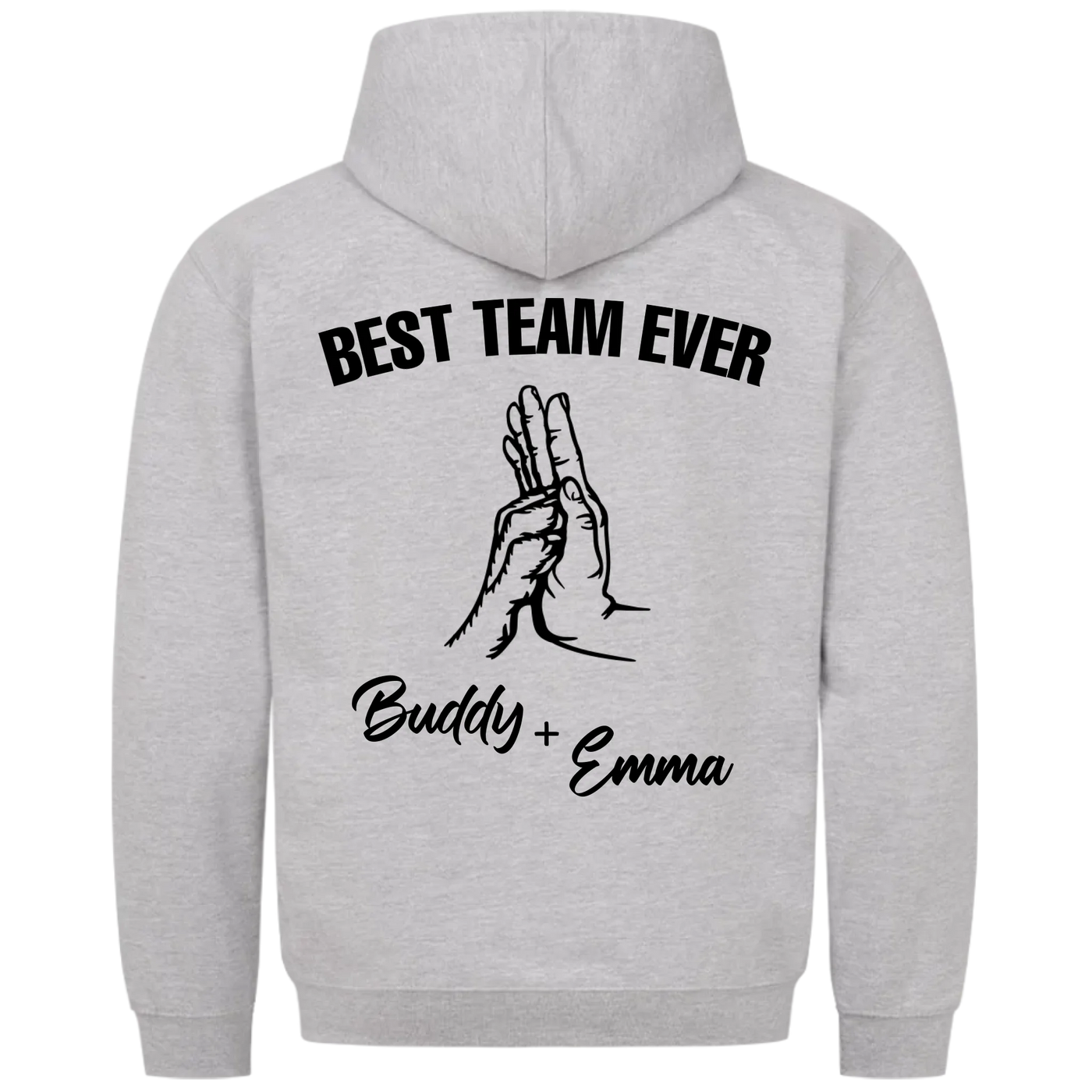 Best Team Ever – Personalized Unisex Hoodie with Custom Backprint