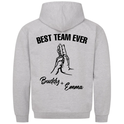 Best Team Ever – Personalized Unisex Hoodie with Custom Backprint