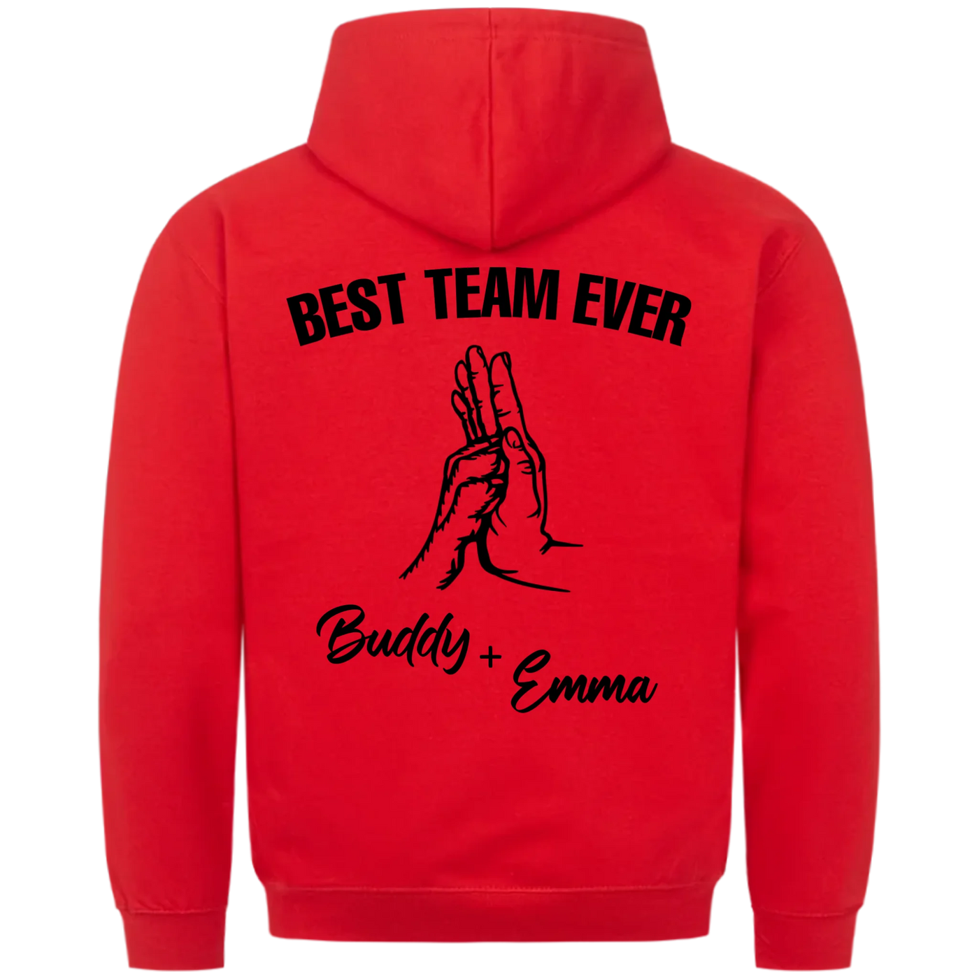 Best Team Ever – Personalized Unisex Hoodie with Custom Backprint