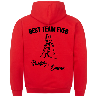 Best Team Ever – Personalized Unisex Hoodie with Custom Backprint