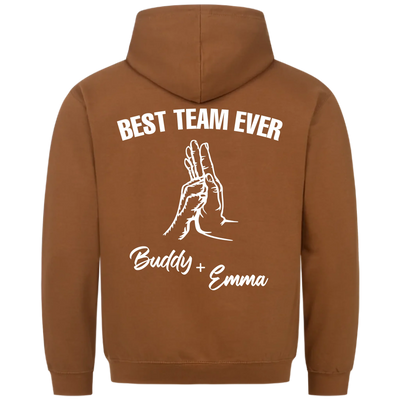 Best Team Ever – Personalized Unisex Hoodie with Custom Backprint