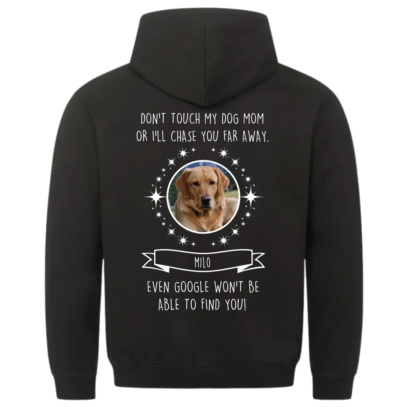 Don't touch my Dog Mom / Dog Dad – Personalized Unisex Hoodie with Custom Backprint