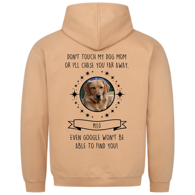 Don't touch my Dog Mom / Dog Dad – Personalized Unisex Hoodie with Custom Backprint