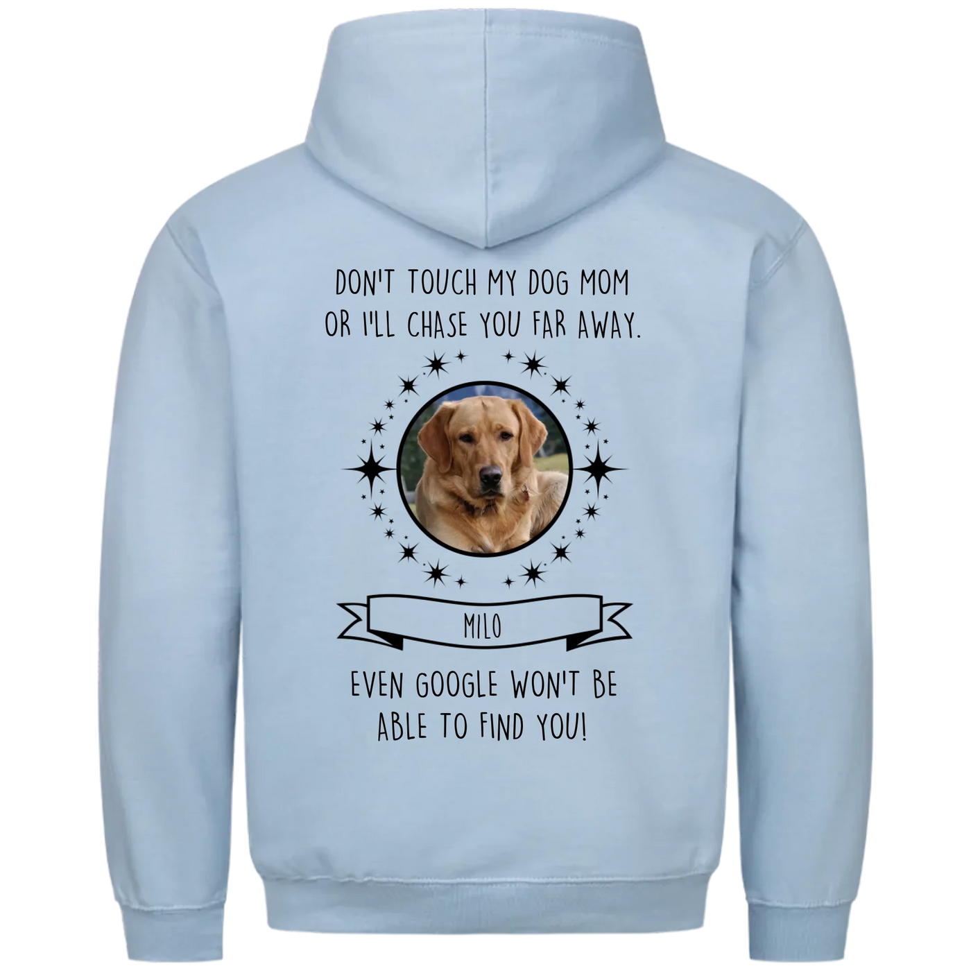 Don't touch my Dog Mom / Dog Dad – Personalized Unisex Hoodie with Custom Backprint