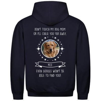 Don't touch my Dog Mom / Dog Dad – Personalized Unisex Hoodie with Custom Backprint