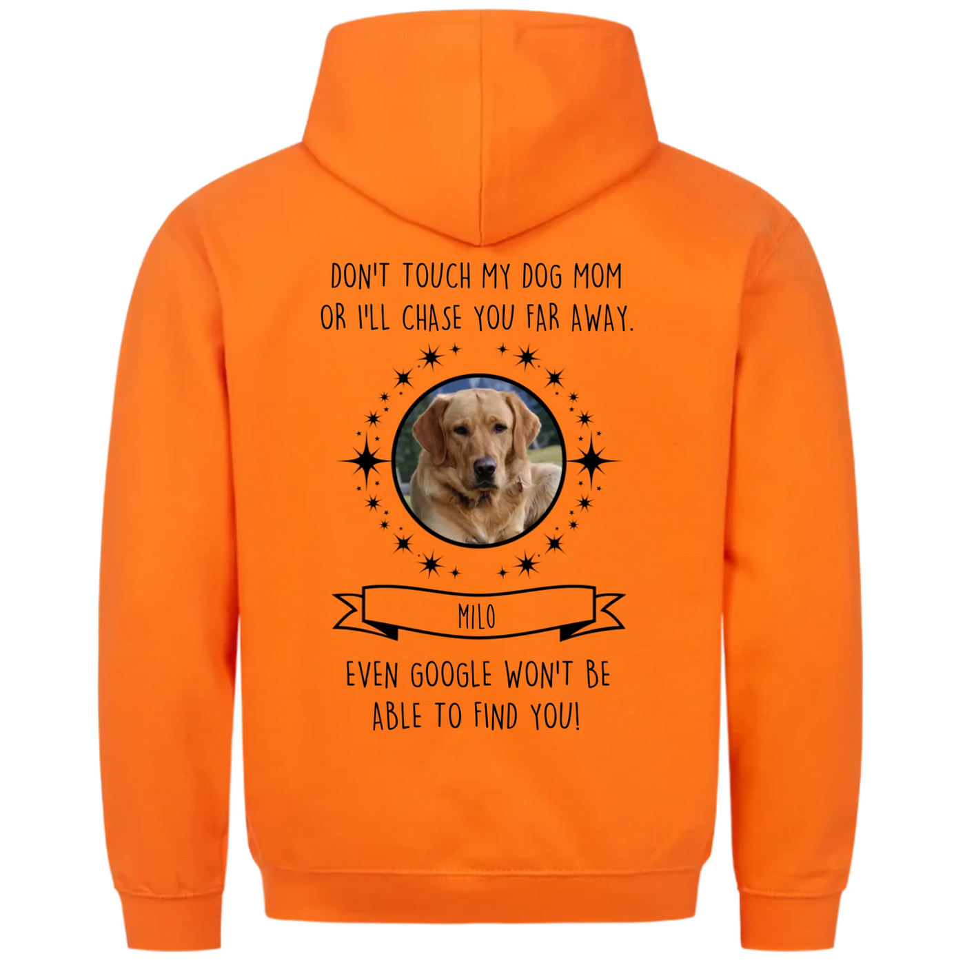 Don't touch my Dog Mom / Dog Dad – Personalized Unisex Hoodie with Custom Backprint