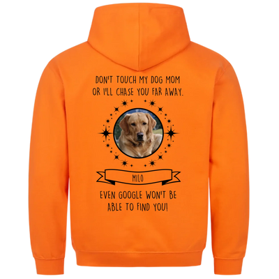 Don't touch my Dog Mom / Dog Dad – Personalized Unisex Hoodie with Custom Backprint