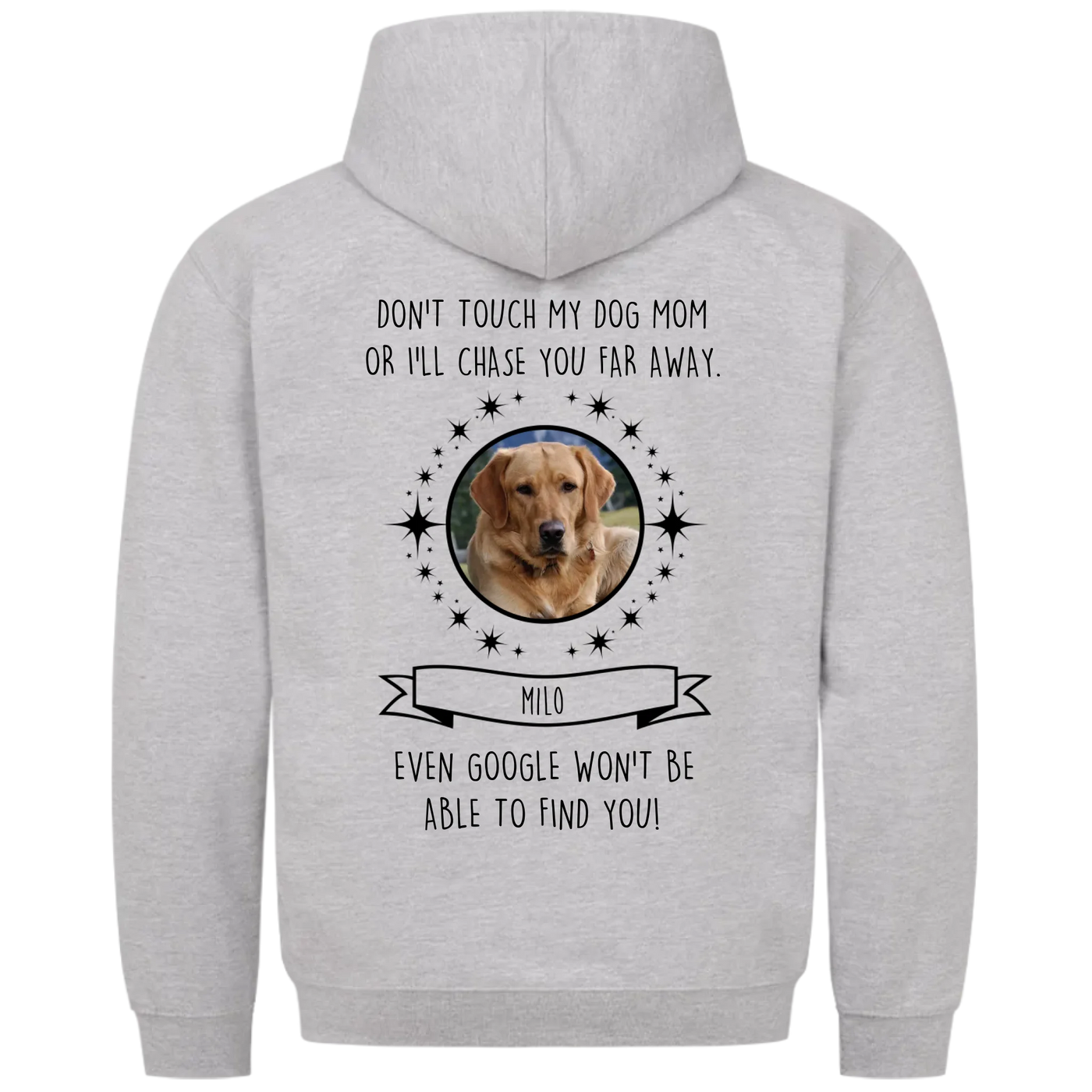 Don't touch my Dog Mom / Dog Dad – Personalized Unisex Hoodie with Custom Backprint