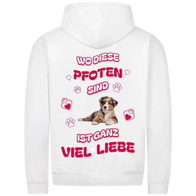 Wo diese Pfoten sind - Personalisierbarer Classic Zipper Hoodie Unisex