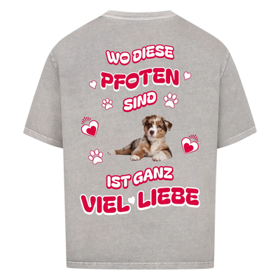 Wo diese Pfoten sind -  Personalisierbares Oversized Shirt