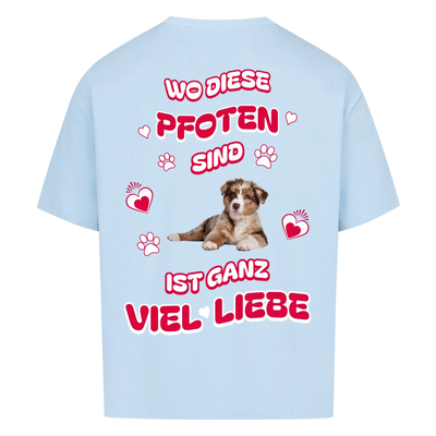 Wo diese Pfoten sind -  Personalisierbares Oversized Shirt