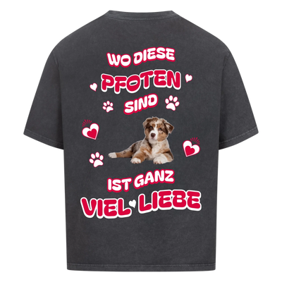 Wo diese Pfoten sind -  Personalisierbares Oversized Shirt