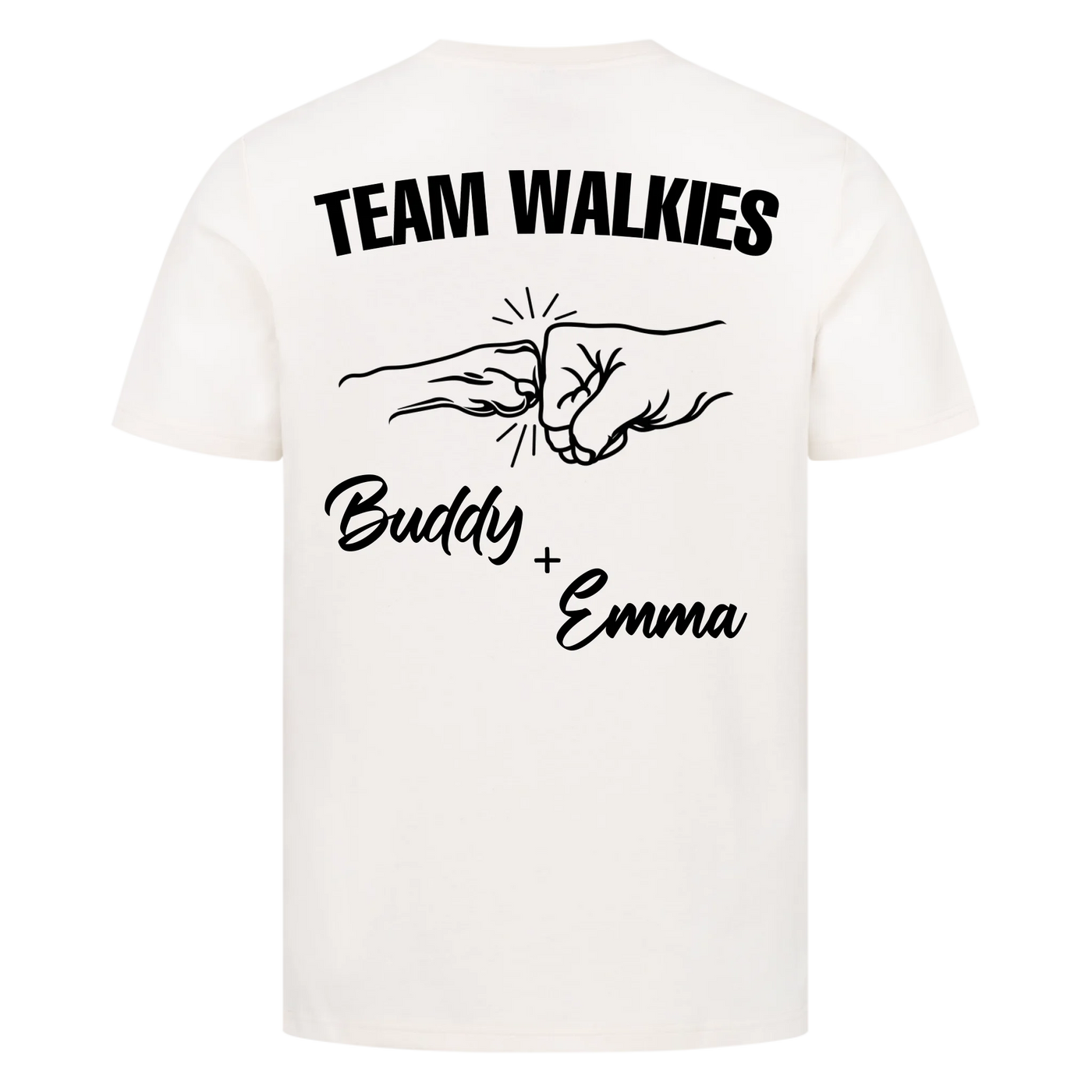 Team Walkies – Personalized Premium T-Shirt with Custom Backprint