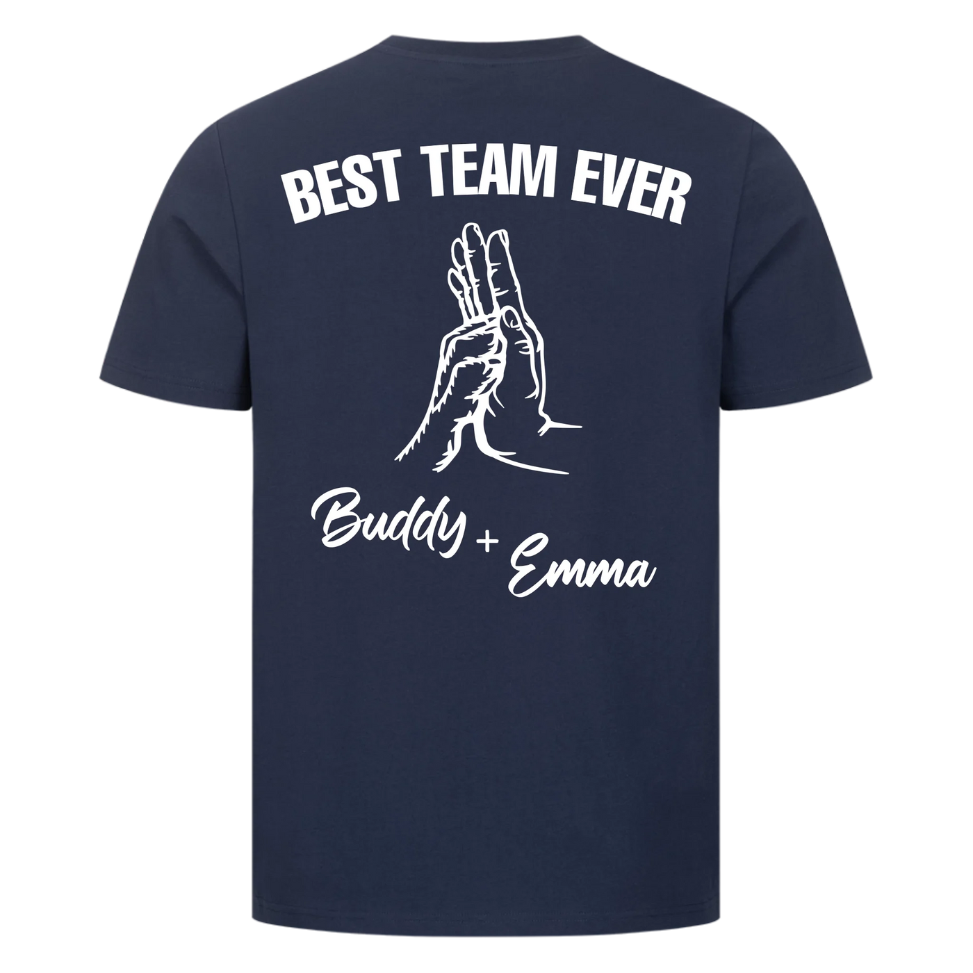 Best Team Ever – Personalized Premium T-Shirt with Custom Backprint