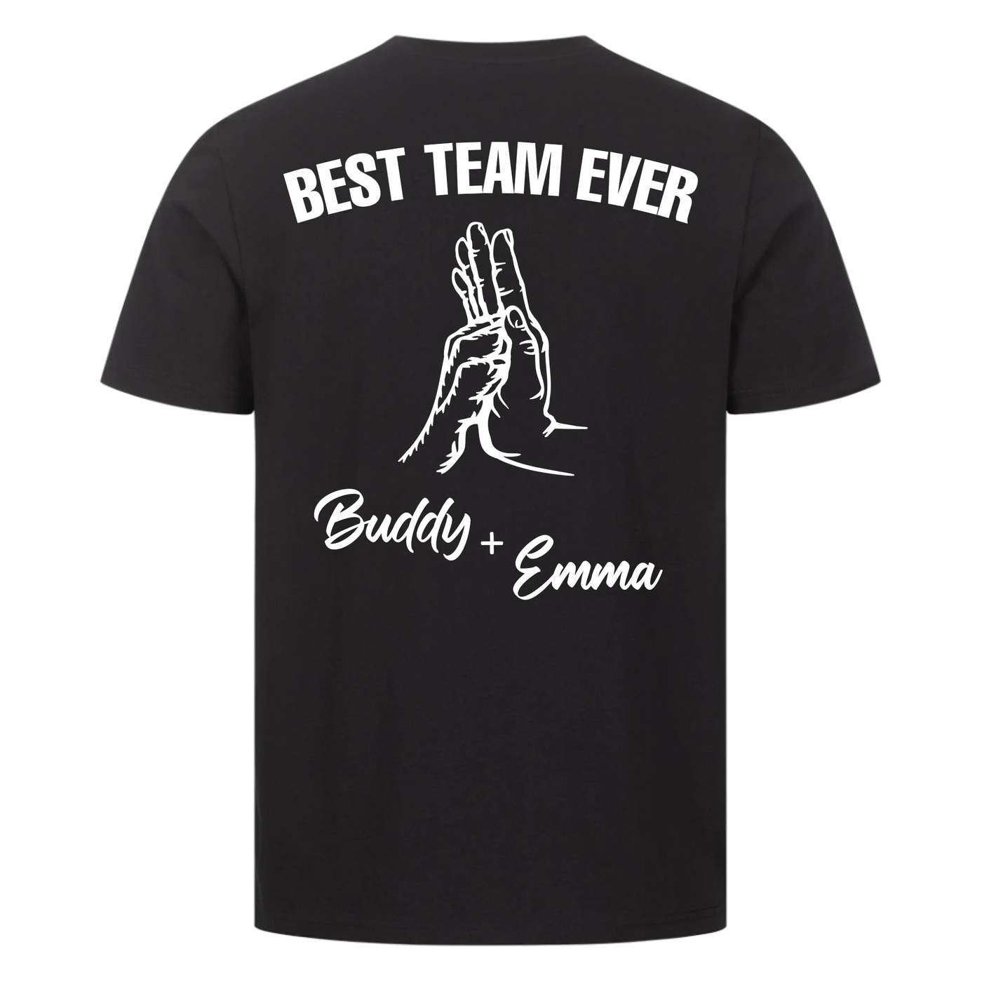 Best Team Ever – Personalized Premium T-Shirt with Custom Backprint