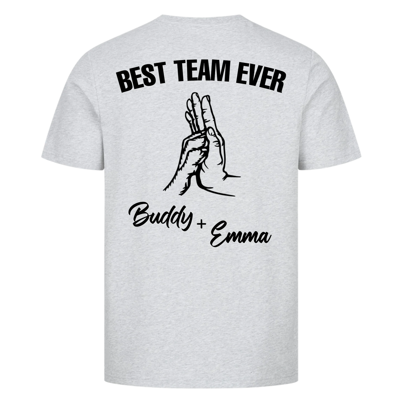 Best Team Ever – Personalized Premium T-Shirt with Custom Backprint