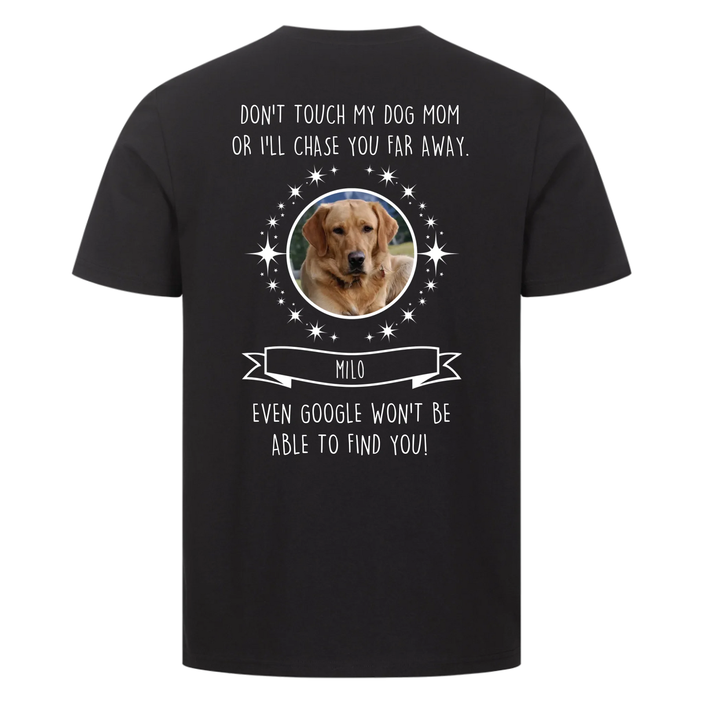 Don't touch my Dog Mom / Dog Dad – Personalized Premium T-Shirt with Custom Backprint
