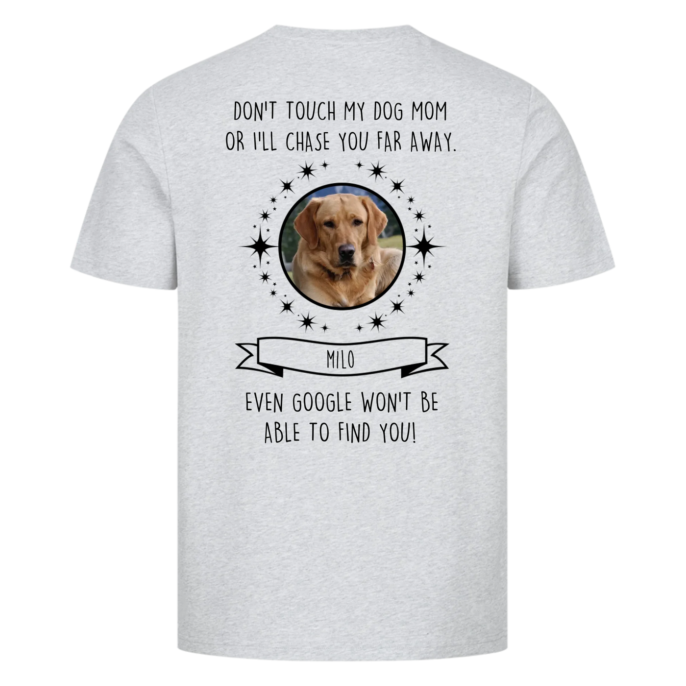 Don't touch my Dog Mom / Dog Dad – Personalized Premium T-Shirt with Custom Backprint
