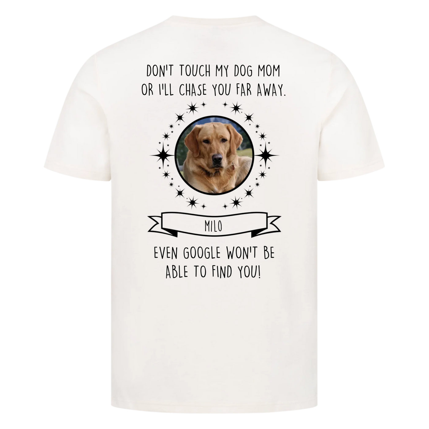 Don't touch my Dog Mom / Dog Dad – Personalized Premium T-Shirt with Custom Backprint