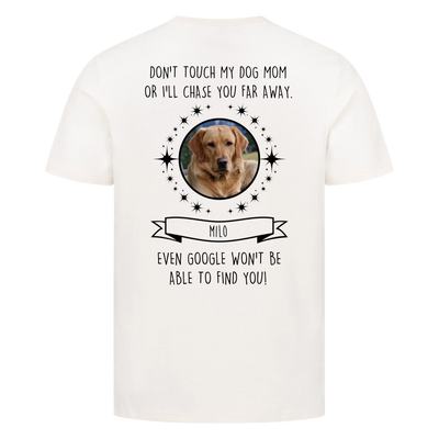 Don't touch my Dog Mom / Dog Dad – Personalized Premium T-Shirt with Custom Backprint