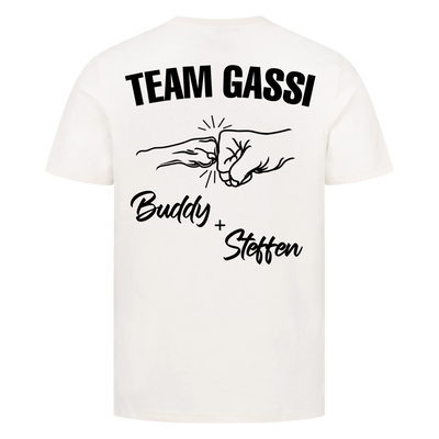 Team Gassi Fauststoß - Individuelles T-Shirt Unisex Rückendruck