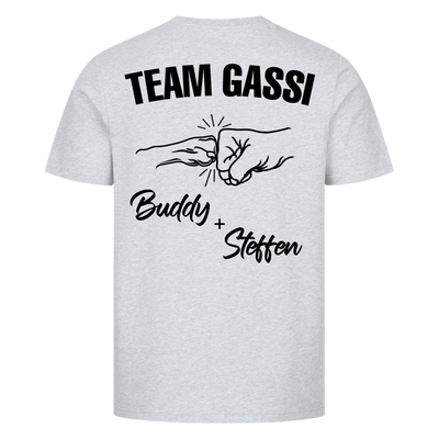 Team Gassi Fauststoß - Individuelles T-Shirt Unisex Rückendruck