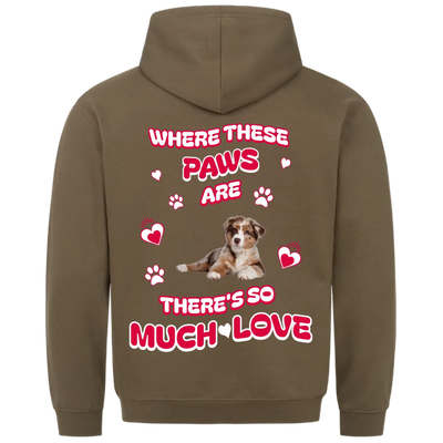 Where These Paws Are – Personalized Premium Hoodie with Costum Backprint