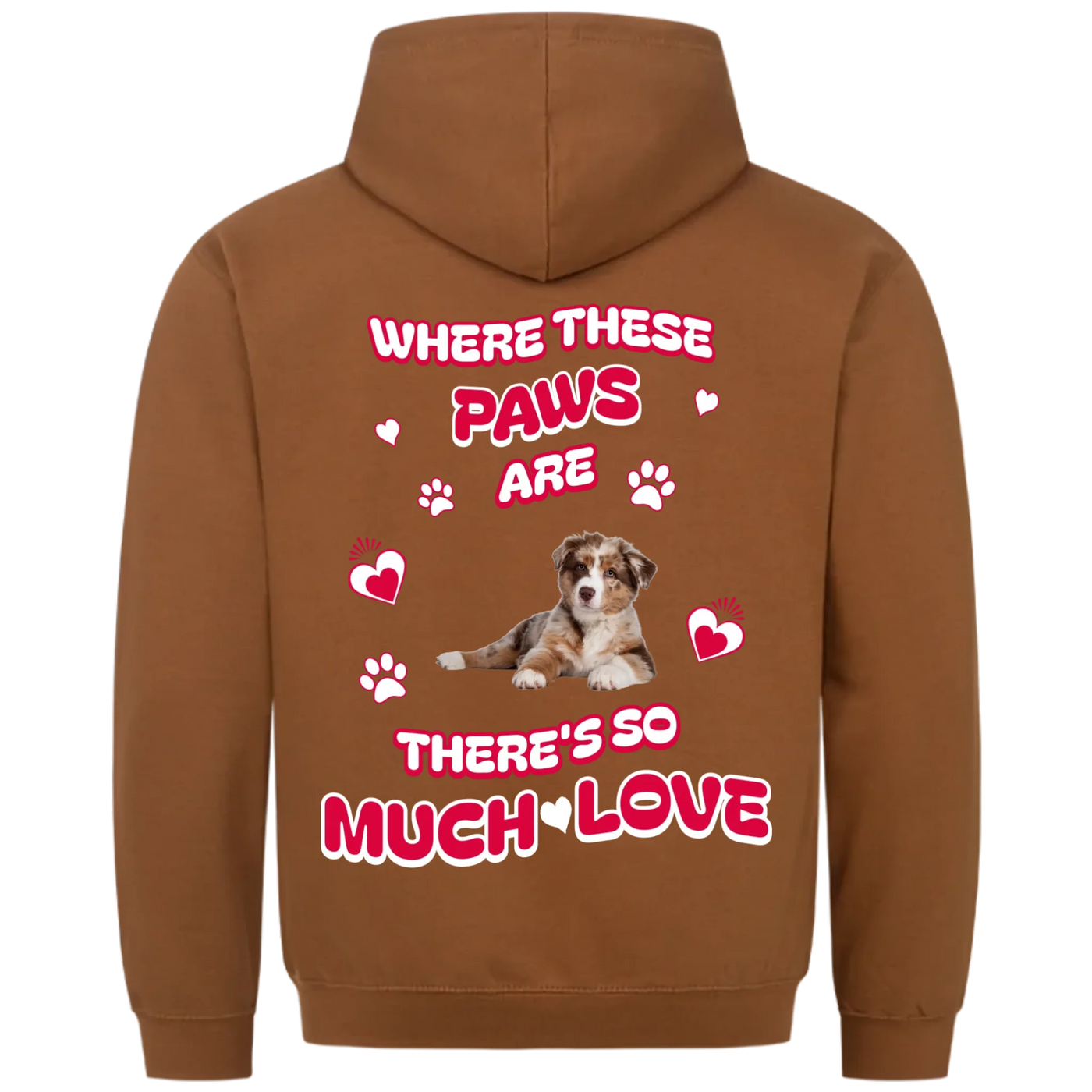 Where These Paws Are – Personalized Premium Hoodie with Costum Backprint